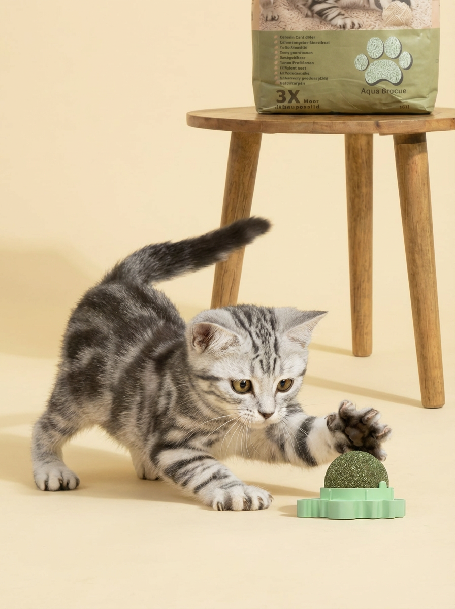 Catnip Bal met Houder – Natuurlijk speelplezier voor jouw kat (per 2)